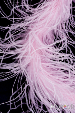 Boa en plumes d'autruche - 4 plis, 2 m - rose 